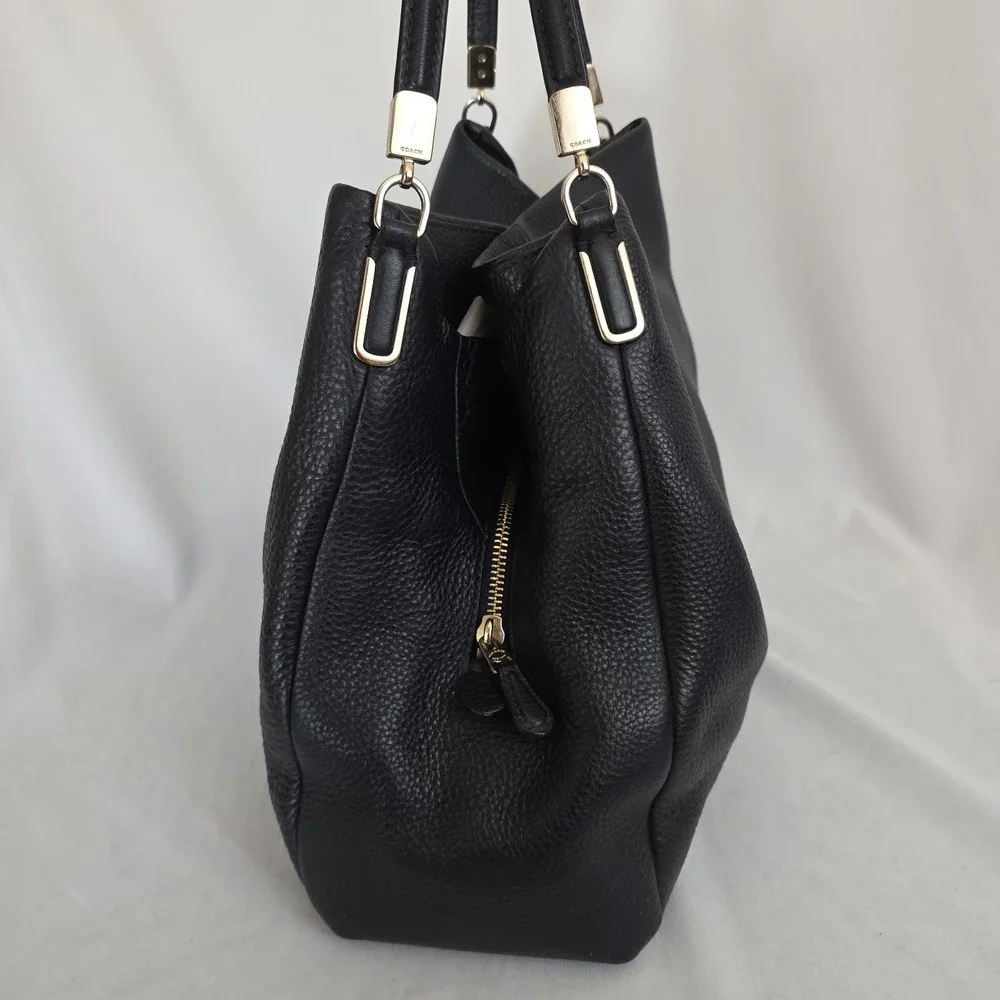 Coach Phoebe Madison Boho Leather Shoulder Bag Hobo Dark Midnight Navy F34495
